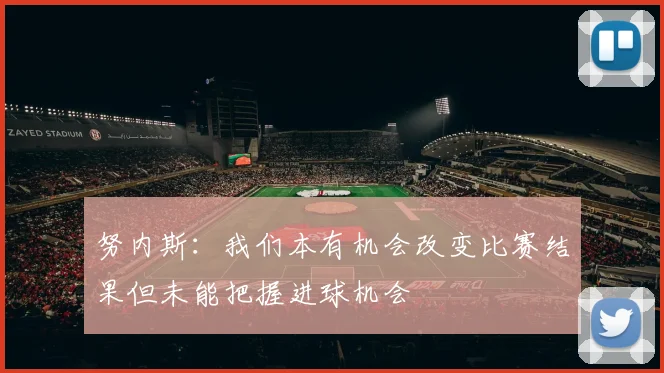 努内斯：我们本有机会改变比赛结果但未能把握进球机会